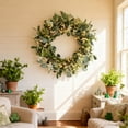 22inch Artificial Eucalyptus Berry Wreath Green Leaf Wreaths Spring ...