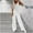 White, variant on Wensltd Womens Solid Color V-neck Sleeveless Vest High Waisted Wide Leg Pants Set