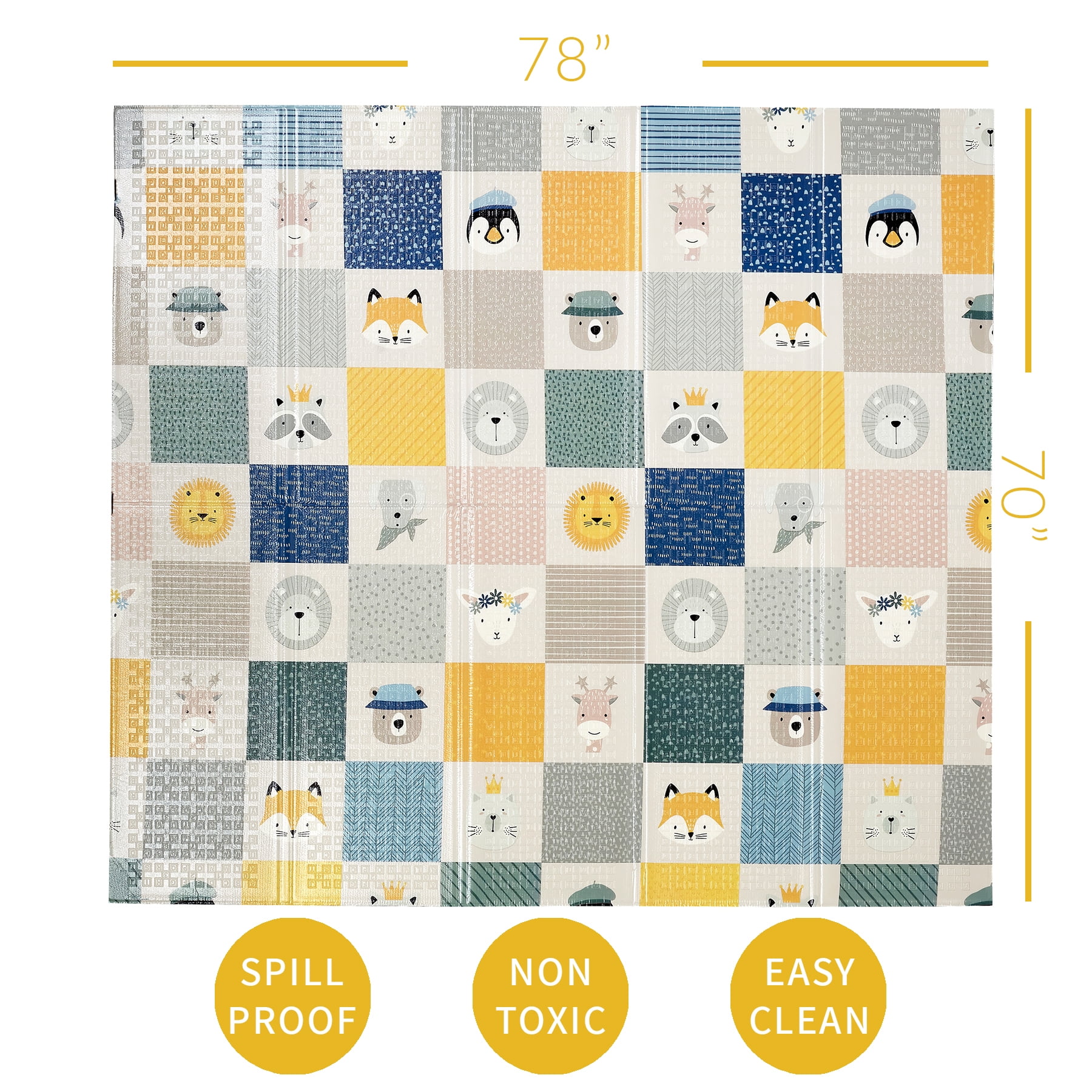 Yokina City Folded Reversible Waterproof Baby Play Mat