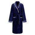 thumbnail image 5 of HUANBAI Winter Long Sleeve Kimono Robe With Belt And Pockets Cozy Loungewear For Home Soft Warm Bathrobe Housewear Attire Women's Nightgown, 5 of 5