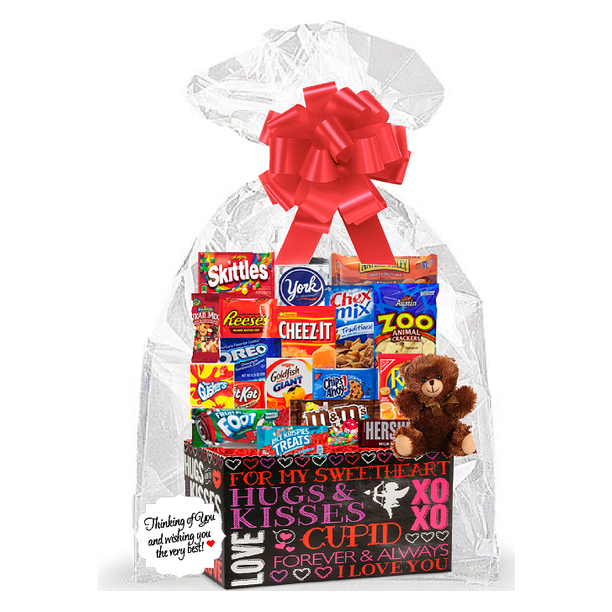 valentines day thinking of you cookies candy more care package snack gift box bundle set walmart com