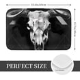 thumbnail image 2 of Sikiie White Black Sheep skull Print Flannel Anti-slip Floor Mat 16x24in, Thickened Dustproof Entrance Door Mat Floor Mat for Kitchen, Bathroom, Laundry Room, 2 of 7