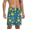 thumbnail image 2 of Rateoe Rubber Duck Print Men's Lounge Shorts – Soft & Breathable Pajama Bottoms with Pockets, Elastic Waistband, Lightweight Sleepwear for Nightwear & Loungewear-4X-Large, 2 of 6