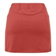thumbnail image 5 of Kmdttou Women's Compression Shorts New Color Mid-waist Skirt Pants Sports Casual Shorts Bottoming Skirt Pants on Clearance,Red 2XL, 5 of 5