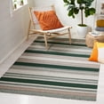thumbnail image 2 of SAFAVIEH Dhurries Henrika Geometric Area Rug, Green/Grey, 6' x 6' Square, 2 of 9
