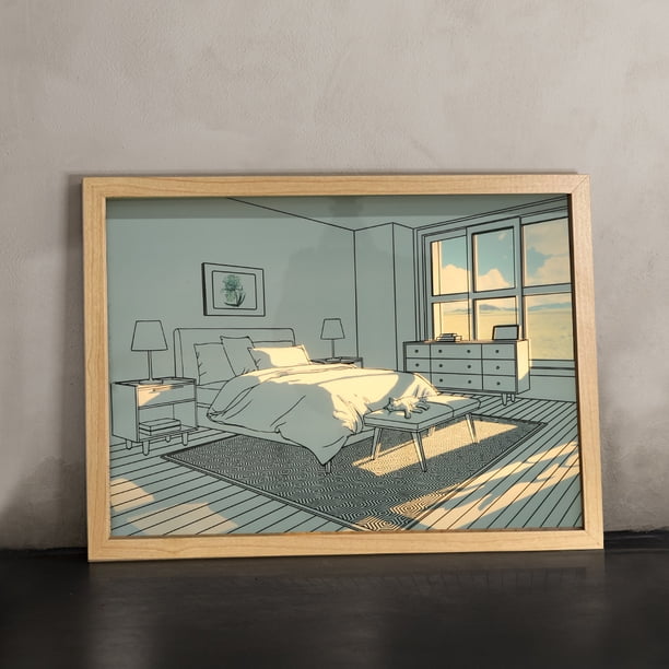 Pintura De Luz Led Dormitorio Pintura Lámpara Control Remoto Ambiente Luz Control Táctil Recargable WDOplteas Para estrenar