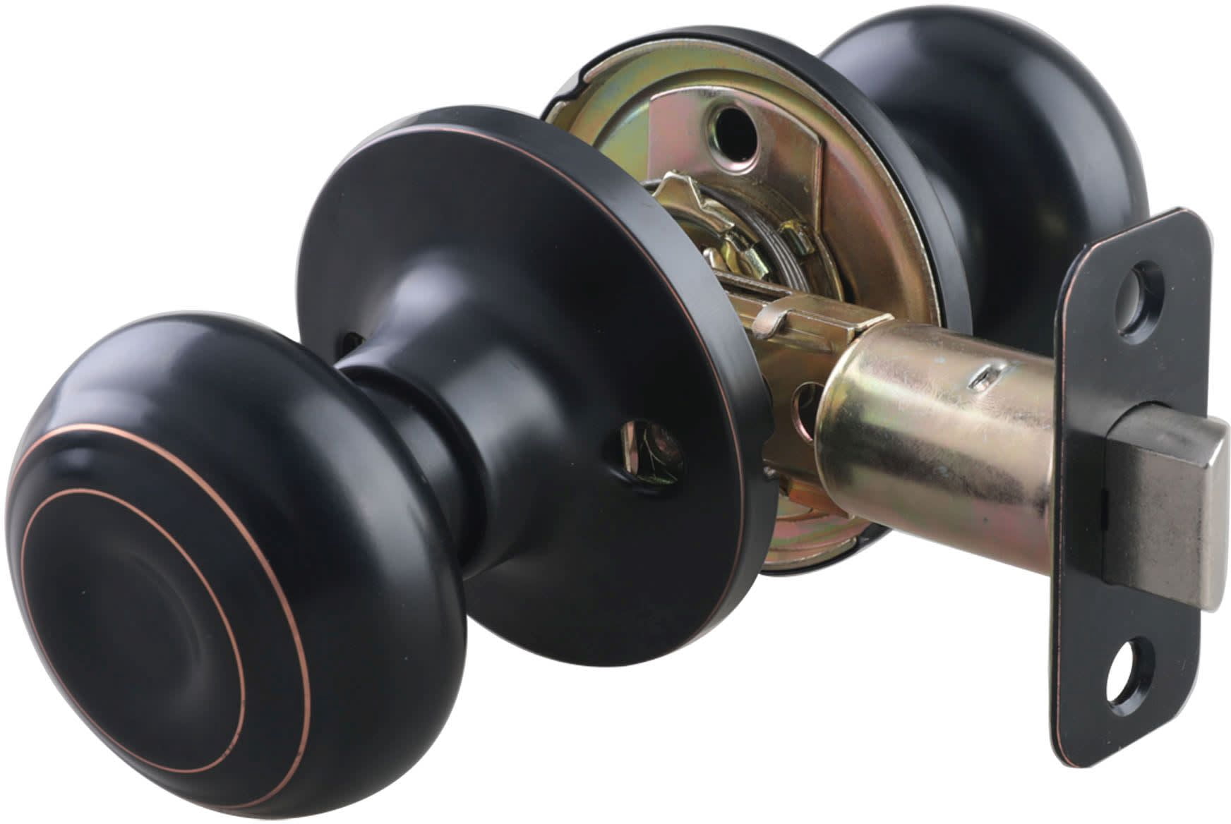 Miseno Mlk4050 Druid Ridged Ball Passage Door Knob Set - Black