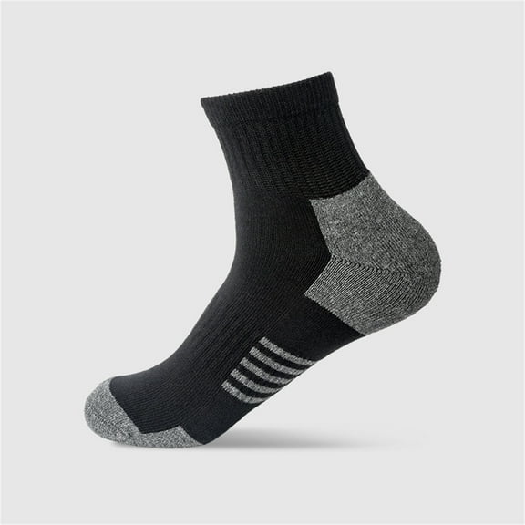 Dolkfu Black Socks for Men Size 13-15 Breathable Athletic Ankle Socks Running Wicking Quarter Socks for Men