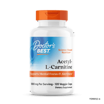 Doctor's Best Acetyl-L-Carnitine, 120 Veggie Caps (500 mg per Cap)