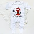 thumbnail image 4 of Body de bebé con estampado de Papá Noel para la primera Navidad, mono de bebé recién nacido, mono de invierno para bebé, mono de manga larga, 4 of 5
