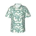 thumbnail image 2 of Picia Hand Drawn Snake Gentle Cotton Regular Fit Short Sleeve Casual Hawaiian Shirt for Men-Large, 2 of 9