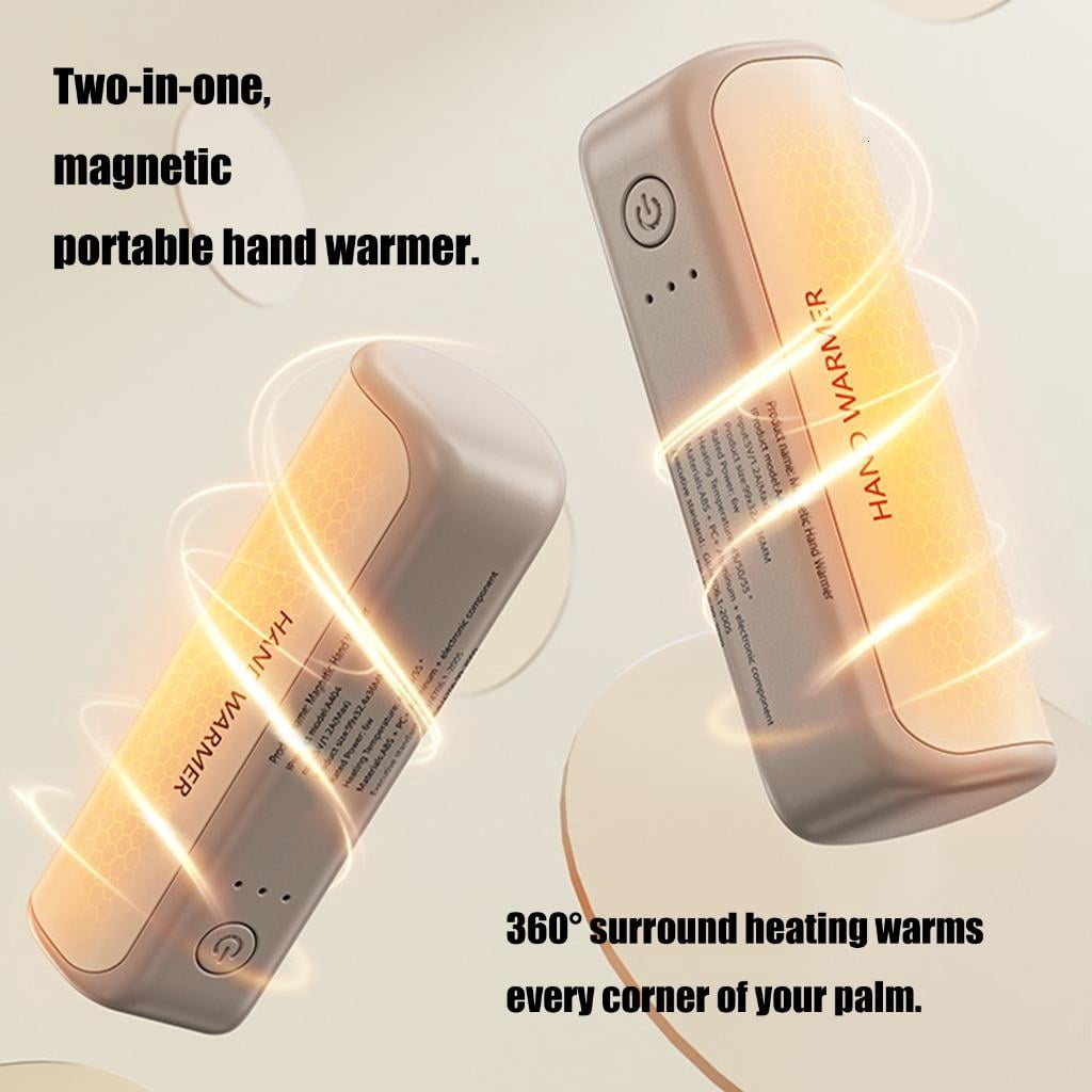 Osdhezcn Magnetic Hands Warmers 3 Heat Levels 3000mAh Battery Commutes Heating