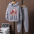 thumbnail image 2 of LUOGENLI Boys Suits Size 18 Toddler Boys Girls Winter Christmas Long Sleeve Cartoon Prints Hoodie Tops Pants 2Pcs Outfits Clothes Set Outfits For Boys Size 8-10 11-12 Years, 2 of 4