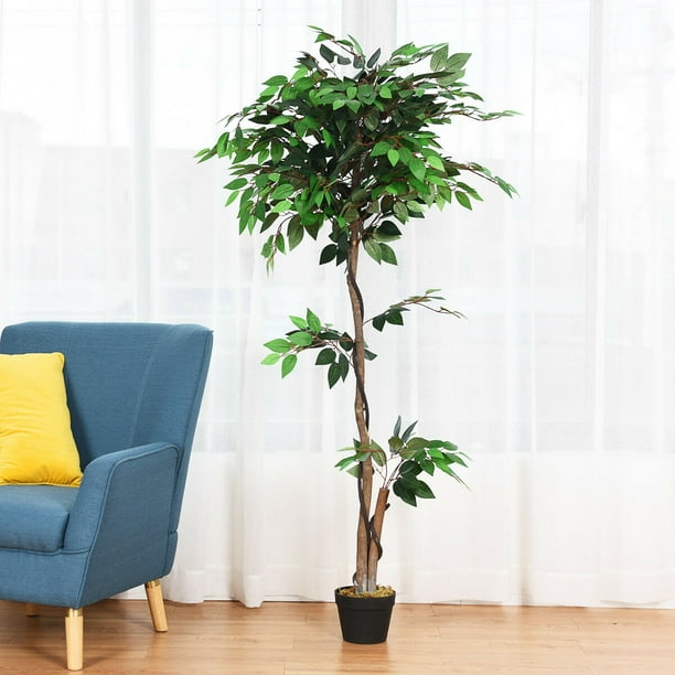 Planta Artificial Costway 150 cm Decorativa alta para decoración de Hogar
