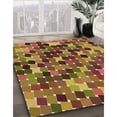 thumbnail image 3 of Ahgly Company Tapis d'Intérieur Lavables en Machine, Carrés de Safran Rouge Transitionnel, Carrés de 7', 3 of 7