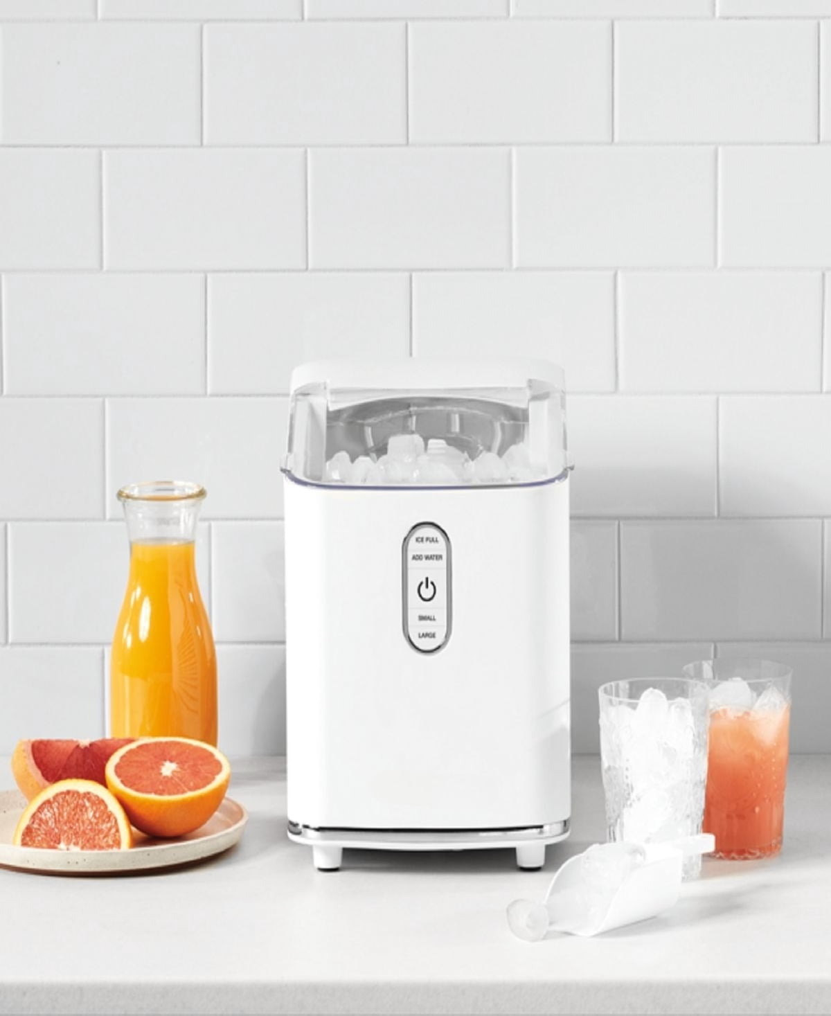 Compact Bullet Ice Cube Maker, Make Small and Large Ice Cubes in Minutes, Ideal for Entertaining and Home Use