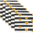 thumbnail image 6 of GZHJMY Soft Reusable Satin Table Decorative Napkins,20x20InX1 PCSGold Hearts,Family Dinner Wedding Banquet, Cocktail Party, Kitchen,Birthday Party, 6 of 7