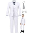 thumbnail image 7 of Lycody 6pcs Boys Suit Set Slim Fit Kids Formal Suits  for Teen and Kids Toddler Tuxedo Wedding Ring Bearer Outfit Prom Party Classic Suits, 7 of 7