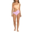 thumbnail image 2 of No Boundaries Juniors Colorblock Cutout One Shoulder One Piece Swimsuit, 2 of 4