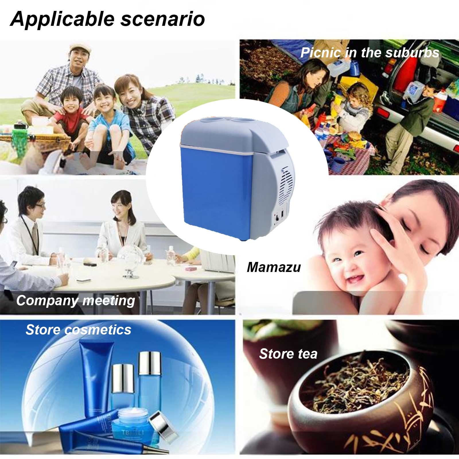 Car Refrigerator 12V, Usavan 7.5L Portable Mini Fridge with Heating Cooling, Compact Insulation Car Refrigeration for Vehicle Travel Camping Road Trip