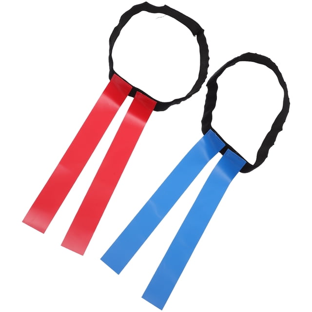 PENIKOKO 2 Ensembles Ceinture de Drapeau de Football pour Enfants avec Design Réglable Rouge et Bleu Matériau PP 90 Po
