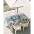thumbnail image 3 of 60x120 Inch Outdoor Tablecloth with Umbrella Hole Zipper Rectangle Hydrangeas Flowers Rectangular Tablecloths Outside Waterproof Coastal Seaside Starfish Summer Patio Table Cover for Picnic Party, 3 of 8
