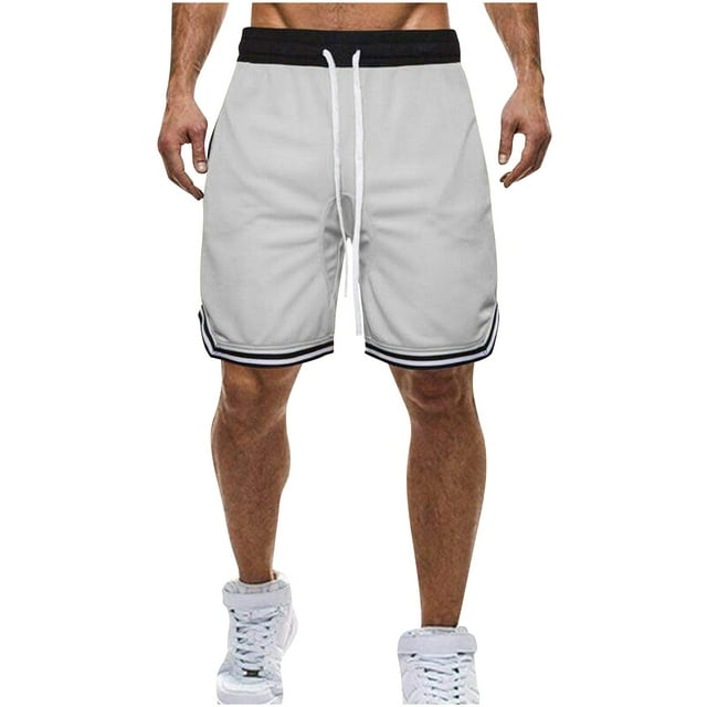 asjyhkr Plus Size Basketball Shorts for Men Stretch Lightweight Breathable Gym Shorts Drawstring Athletic Shorts