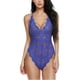 thumbnail image 4 of Lencería sexy de talla grande con tirantes, multicolor, escote en V profundo, transparente, de una pieza en el interior, 4 of 5