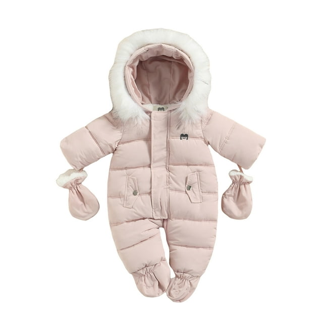 Diconna Winter Snowsuit for Infant Boys and Girls Hooded Puffer