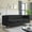 Black, variant on Modern Velvet Sofa, Button Tufted Square Arm Couch with Nailhead Trim for Living Room Bedroom Office, Gray