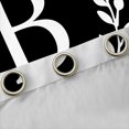 thumbnail image 4 of Homewish Personalized Initial B Black Out Curtains For Teens Boys Girls,Black White Curtains Pack of 2 (42x63 Each),Botanical Plants Leaves Bedroom Curtains,Microfiber Bedroom Decor, 4 of 6