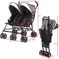thumbnail image 2 of Poussette Pliable Bébé Double Poussette Enfants Jogger Voyage Poussette Bébé, 2 of 8
