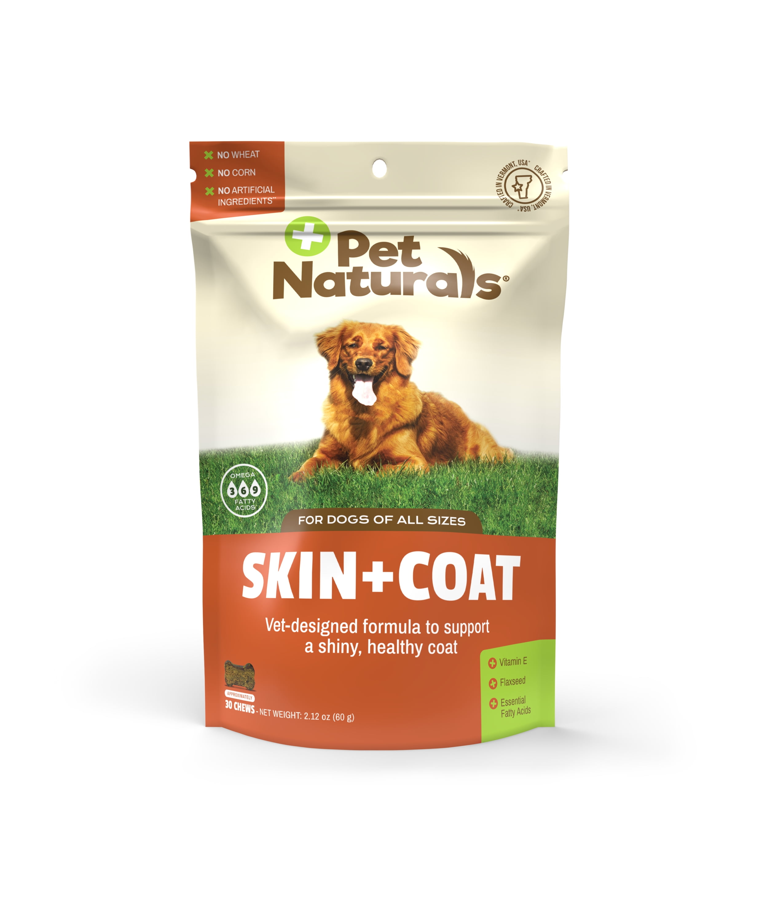 Pet Naturals Skin + Coat for Dogs, Skin and Coat Health Supplement, 30
