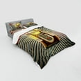 thumbnail image 3 of Ambesonne Vintage Bedding Set 3 Pcs, Antique Radio Music Box, Twin XL, Petrol Blue Beige, 3 of 3