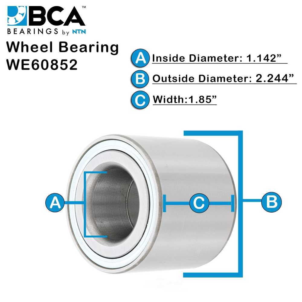 BCA by NTN WE60852 Double Row Angular Unit Bearing