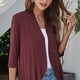 thumbnail image 1 of Cárdigan de verano, cárdigan de color puro, holgado, para mujer, informal, ligero, con ingeniería de precisión, 1 of 6