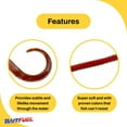 thumbnail image 3 of BAITFUEL C-Mac Classic Curly Tail Big Bass Worm Infused with Supercharged X55 Formula Gel  7-Inch, Green Pumpkin TX Red, 3 of 6