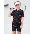 thumbnail image 3 of Boys Polo Shirt Hawaiian Golf Collared Performance Tops Kids Short Sleeve 7-14 Years, 3 of 6