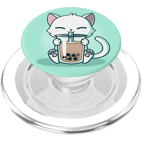Agarre para teléfono celular Cat Lovers United Cute Boba Tea PopGrip