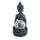 thumbnail image 1 of Buddha Statue Resin Figurines Outdoor Asian Lotus Solar LED for, 1 of 9