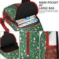thumbnail image 4 of Sling Backpack,Green Christmas Santa and Icon Pattern Crossbody Bag with Water Bottle Holder,Waterproof Sling Bag for Men/Women with Chest Phone Holder for Hiking,Travel, 4 of 6