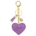 thumbnail image 1 of Llave de corazón de Uxcell con rhinestones, accesorios de llavero brillantes para mujeres en color violeta, 1 of 7