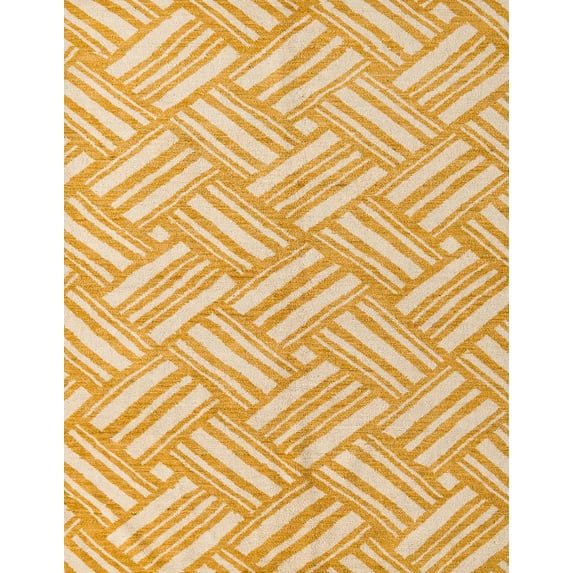 Ahgly Company Machine Washable Indoor Rectangle Abstract Dark Orange Area Rugs, 2' x 4'