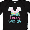 thumbnail image 4 of Inktastic Happy Easter with Bunny Ears and Flowers Boys or Girls Long Sleeve Baby Bodysuit, 4 of 5