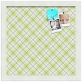 thumbnail image 2 of PinPix 13x13 Custom Cork Bulletin Board Argyle Light Yellow Poster Board Has a Fabric Style Canvas Finish, Framed in Argyle Light Yellow, by ArtToFrames (PinPix-642), 2 of 6