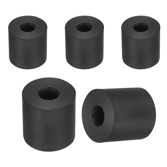 Uxcell 5 Pcs Entretoises en Caoutchouc, 1.18 Pouces OD x 0.39 Pouces ID Ronds Anti-Vibrations Ronds Isolation Ronds Bagues de Rondelle 1.18 Pouces Épaisseur Rondelles en Caoutchouc pour Appareils Ménagers Voitures Accessoires Bateau, Noir