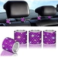 thumbnail image 5 of OTOSTAR 4 Pack Bling Car Headrest Collars Rings, Sparkling Rhinestones Interior Decor Car Seat Head Rest Collars for Car SUV Truck (Violet), 5 of 6