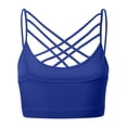 thumbnail image 4 of Women's Novelty Bras Seamless Triple Criss-Cross Front Bralette Sports Bra (No Pad), 4 of 4