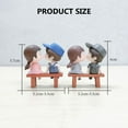 thumbnail image 5 of 2pcs Sweety Miniatures Micro Landscape Crafts Resin Lovers Fairy Garden Stool Couple Figurines STYLE 1 - GREY, 5 of 8