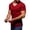 Red, variant on WTXUE T-Shirts Short Sleeve, V-Neck Shirts Summer Casual Zipper Pocket T Shirt Top Blouse Cotton Solid Casual Tops for Men Red 3XL